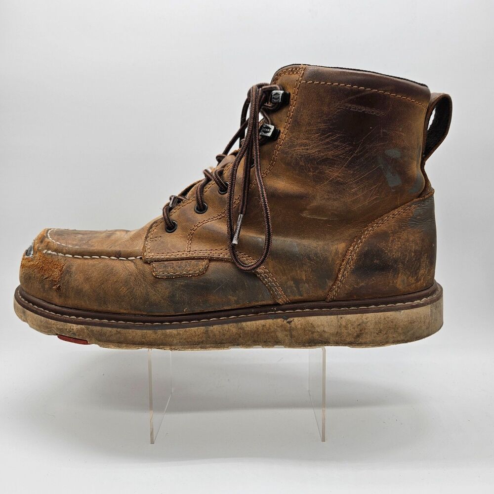 Brunt The Marin Brunt 6" Comp Toe Waterproof Work Boots Mens US 12 Brown